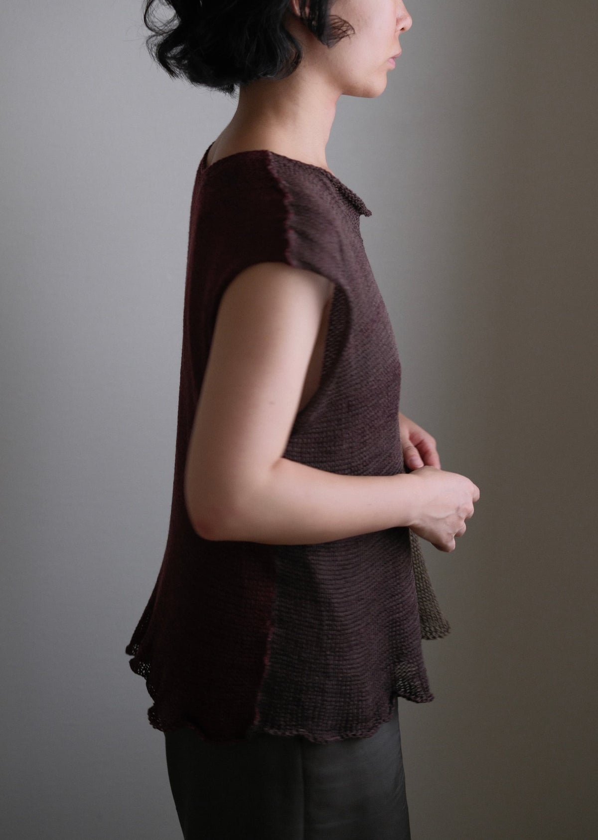Silk-Linen Knitted Vest