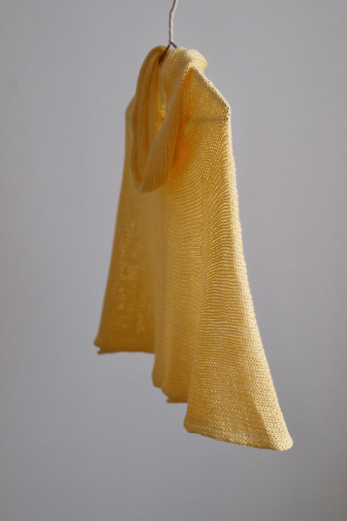 Silk Knitted Cowl-Neck Poncho