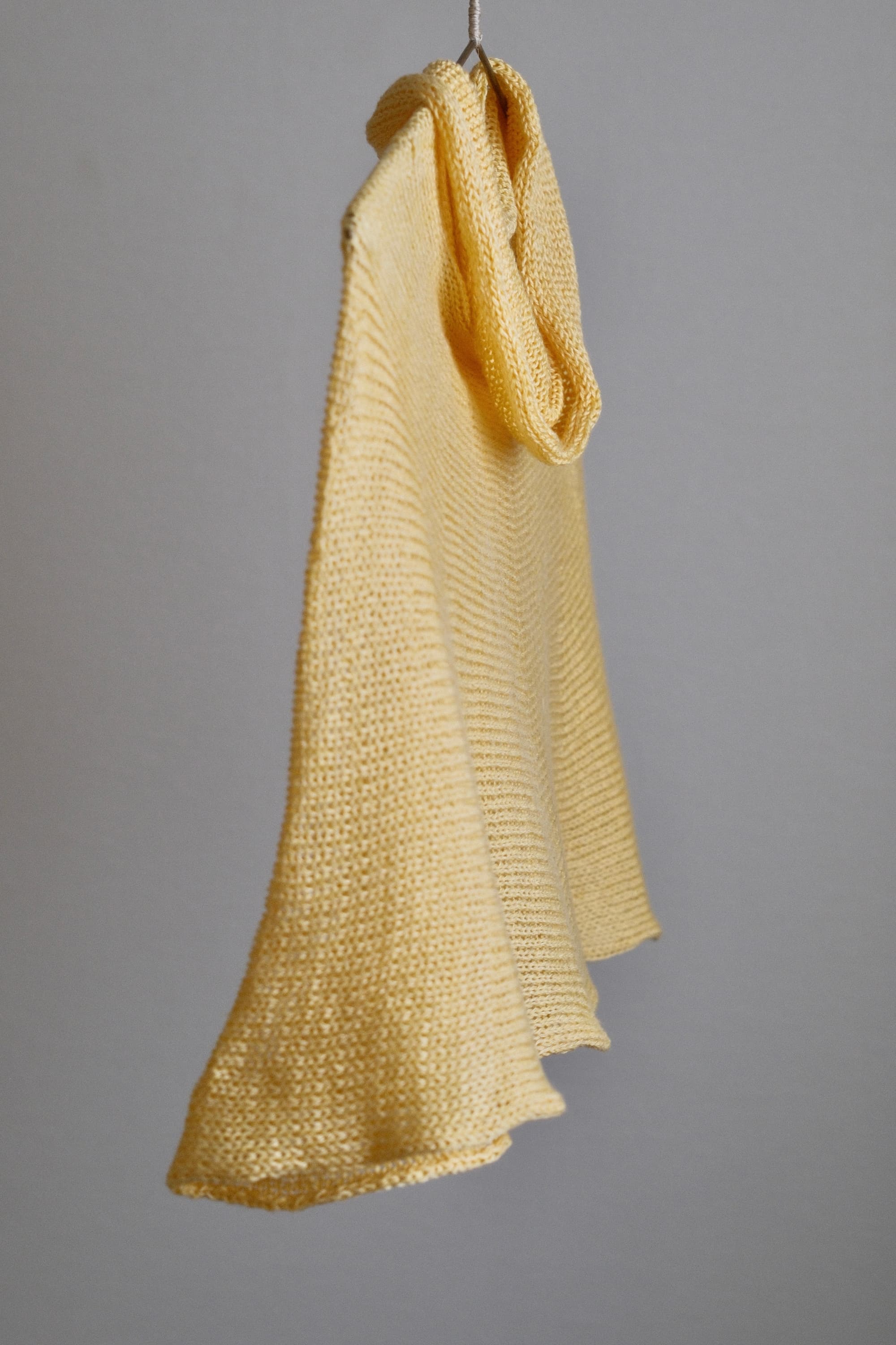 Silk Knitted Cowl-Neck Poncho