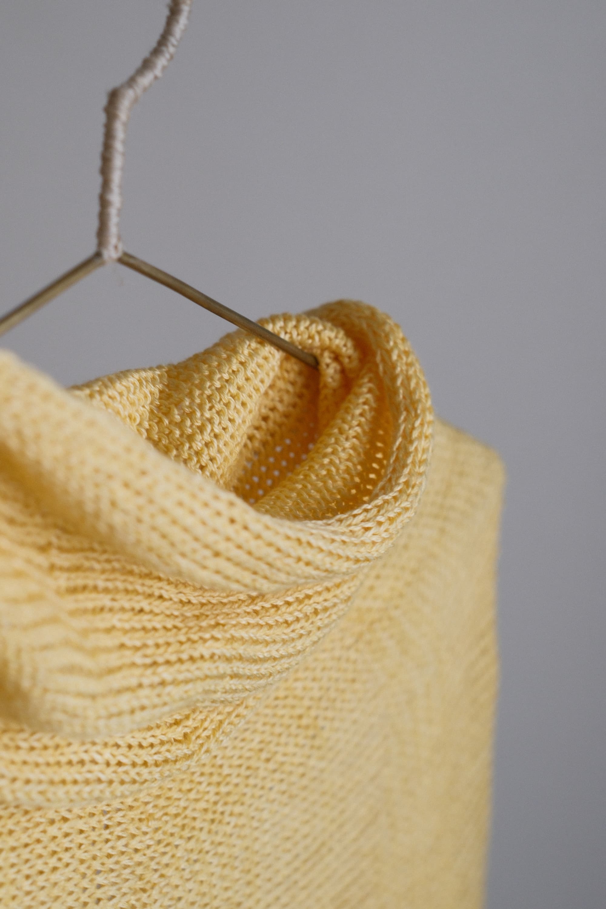 Silk Knitted Cowl-Neck Poncho