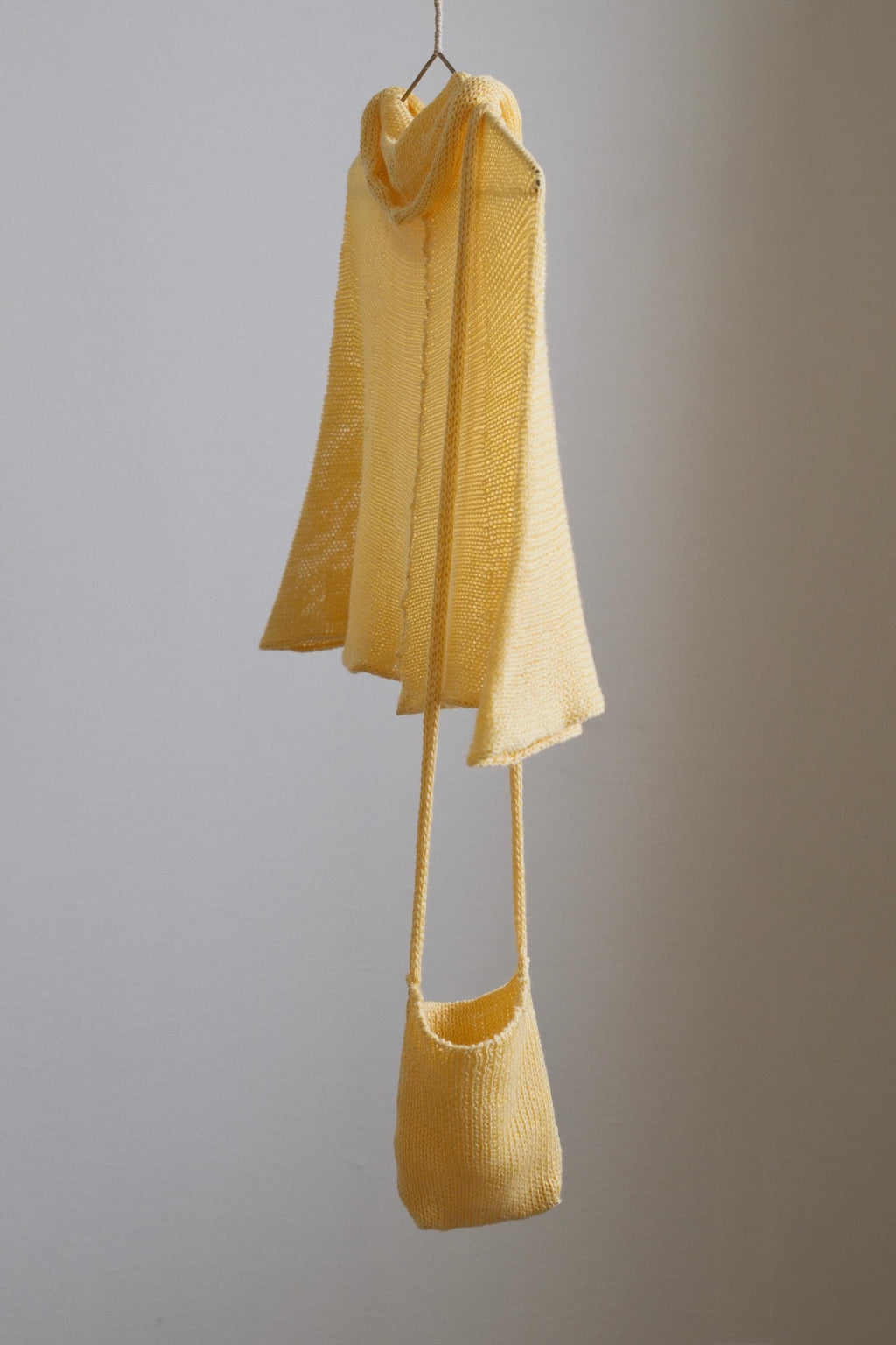Silk Knitted Cowl-Neck Poncho