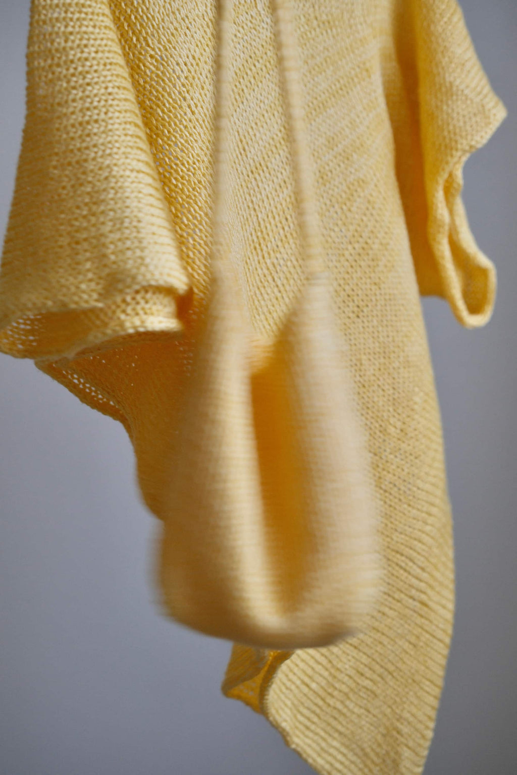 Silk Knitted Cowl-Neck Poncho