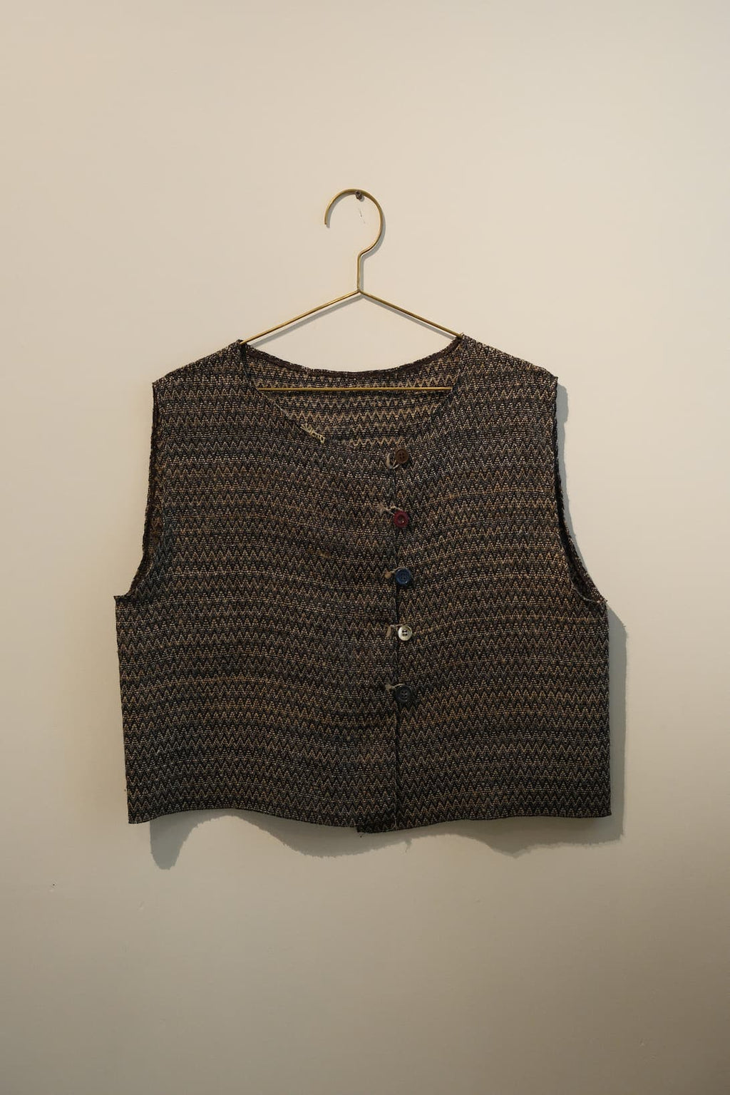 sana insania ≠ RockTea vest - 70% Indian Tussah Silk 30% Cotton Hand-stitched