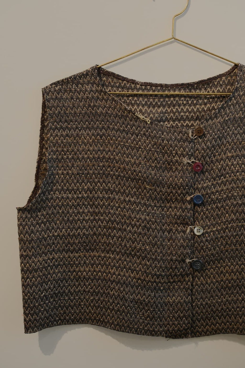 sana insania ≠ RockTea vest - 70% Indian Tussah Silk 30% Cotton Hand-stitched