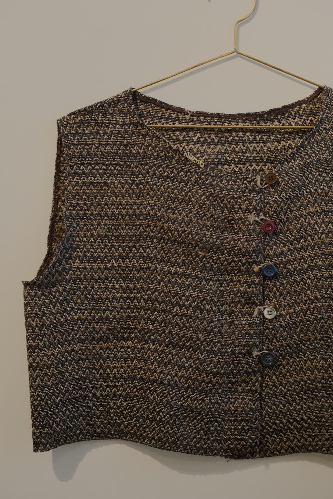sana insania ≠ RockTea vest - 70% Indian Tussah Silk 30% Cotton Hand-stitched