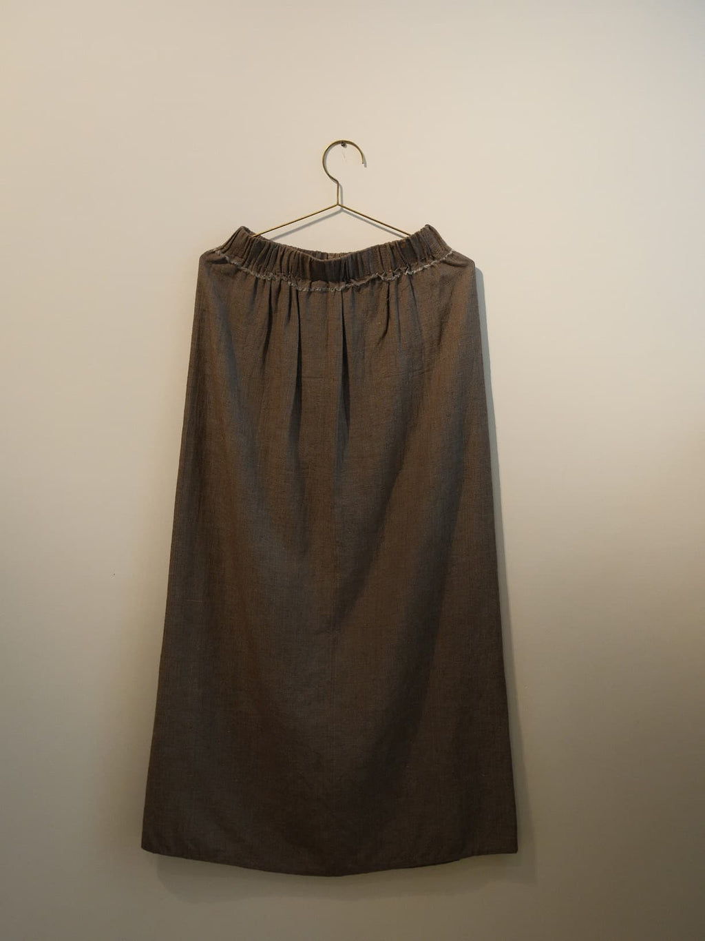 sana insania ≠ Hojicha skirt - 100% Indian Tussah Silk Hand-stitched