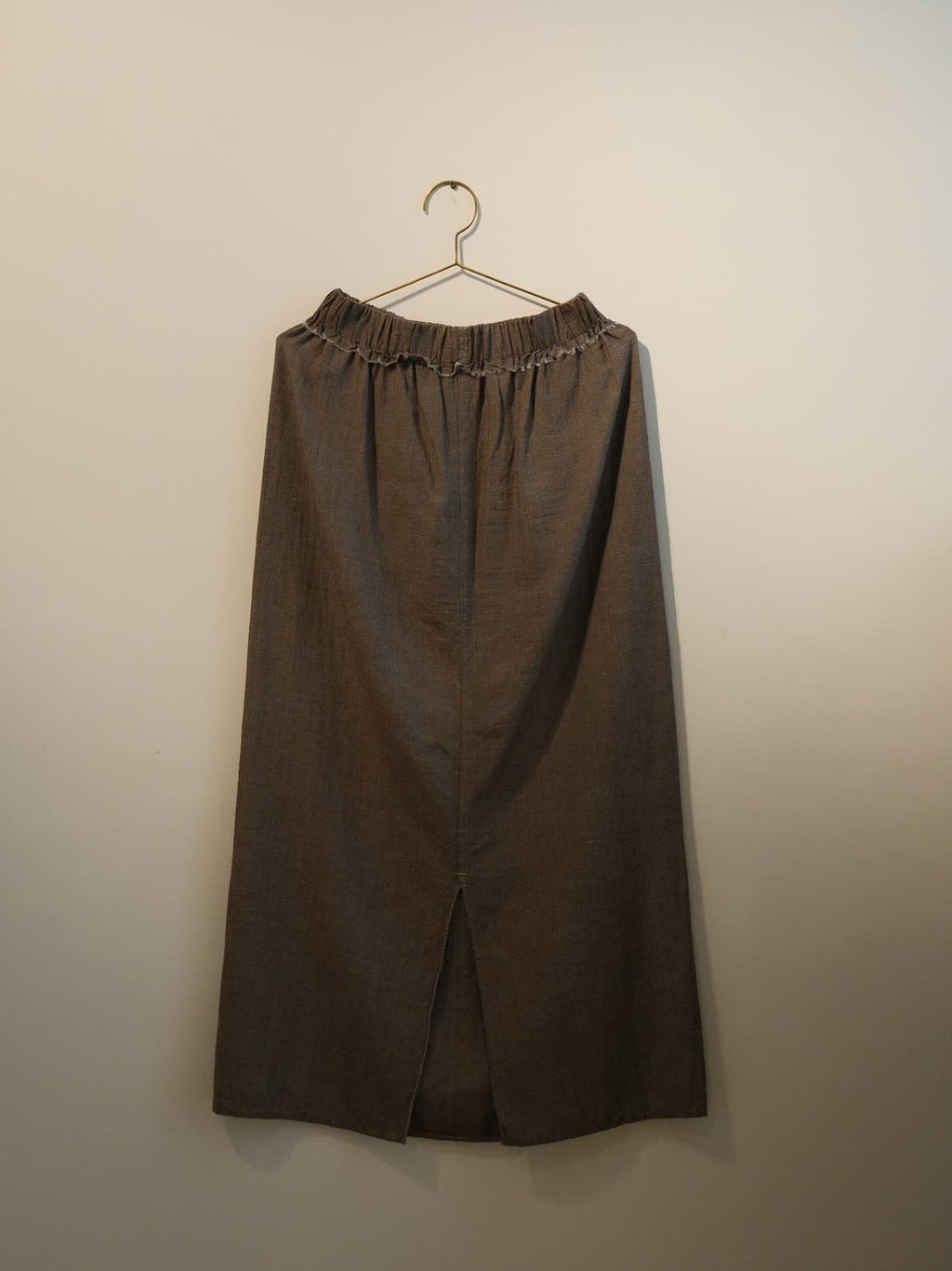 sana insania ≠ Hojicha skirt - 100% Indian Tussah Silk Hand-stitched
