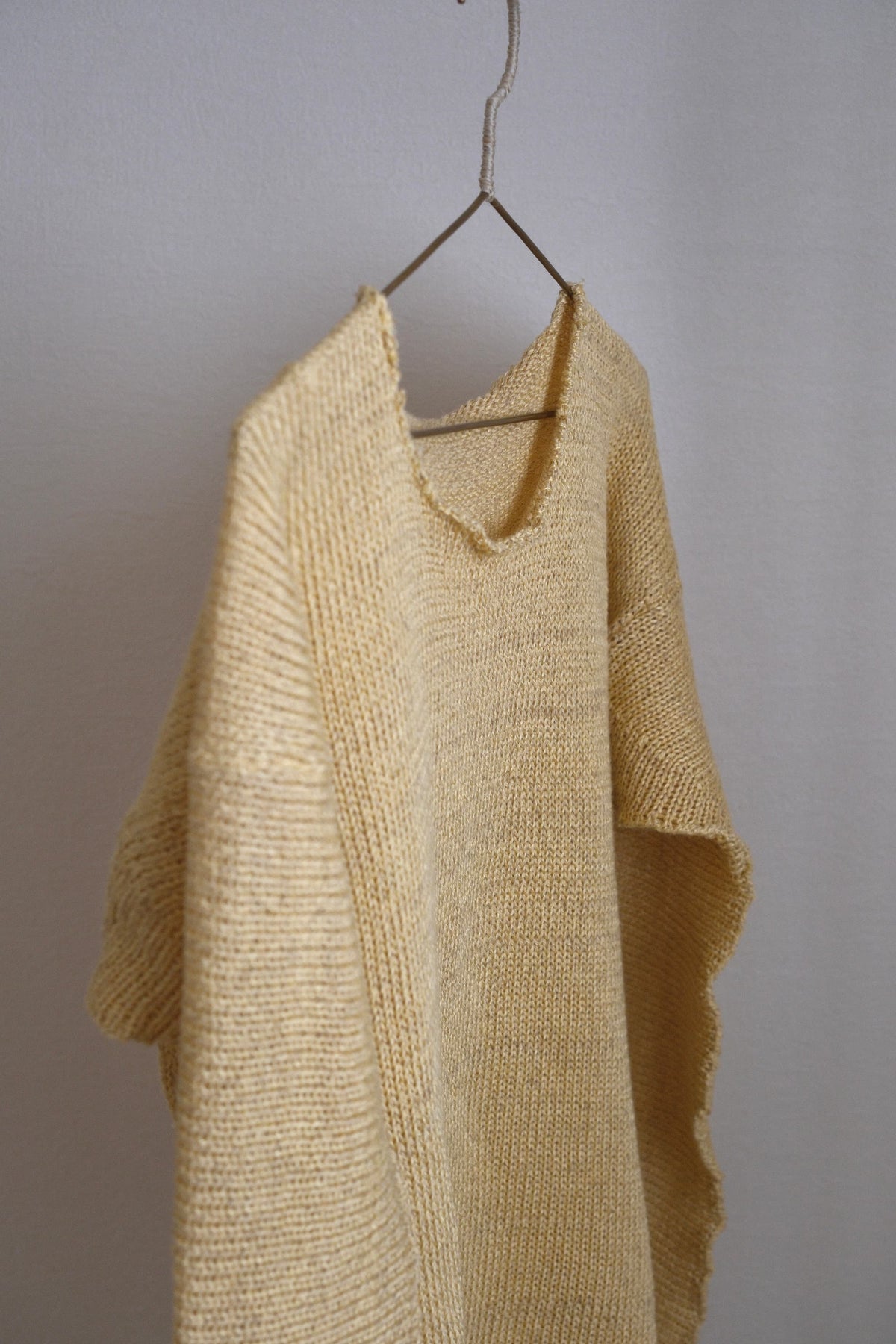 Silk-Cotton-Linen Knitted Long-Sleeve Sweater