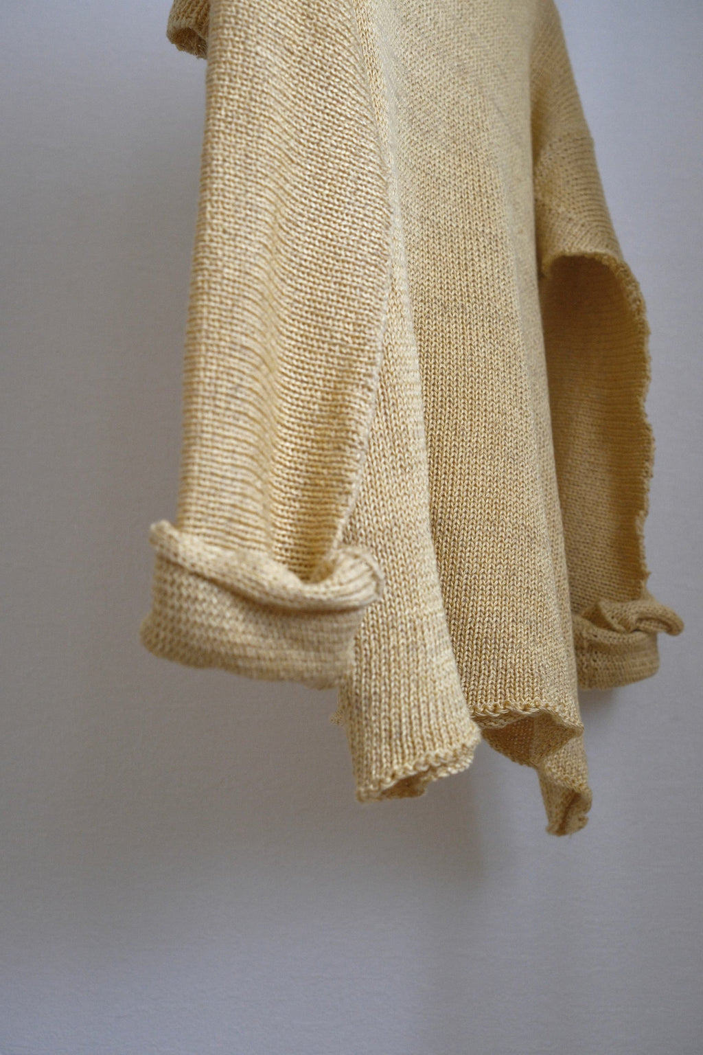 Silk-Cotton-Linen Knitted Long-Sleeve Sweater