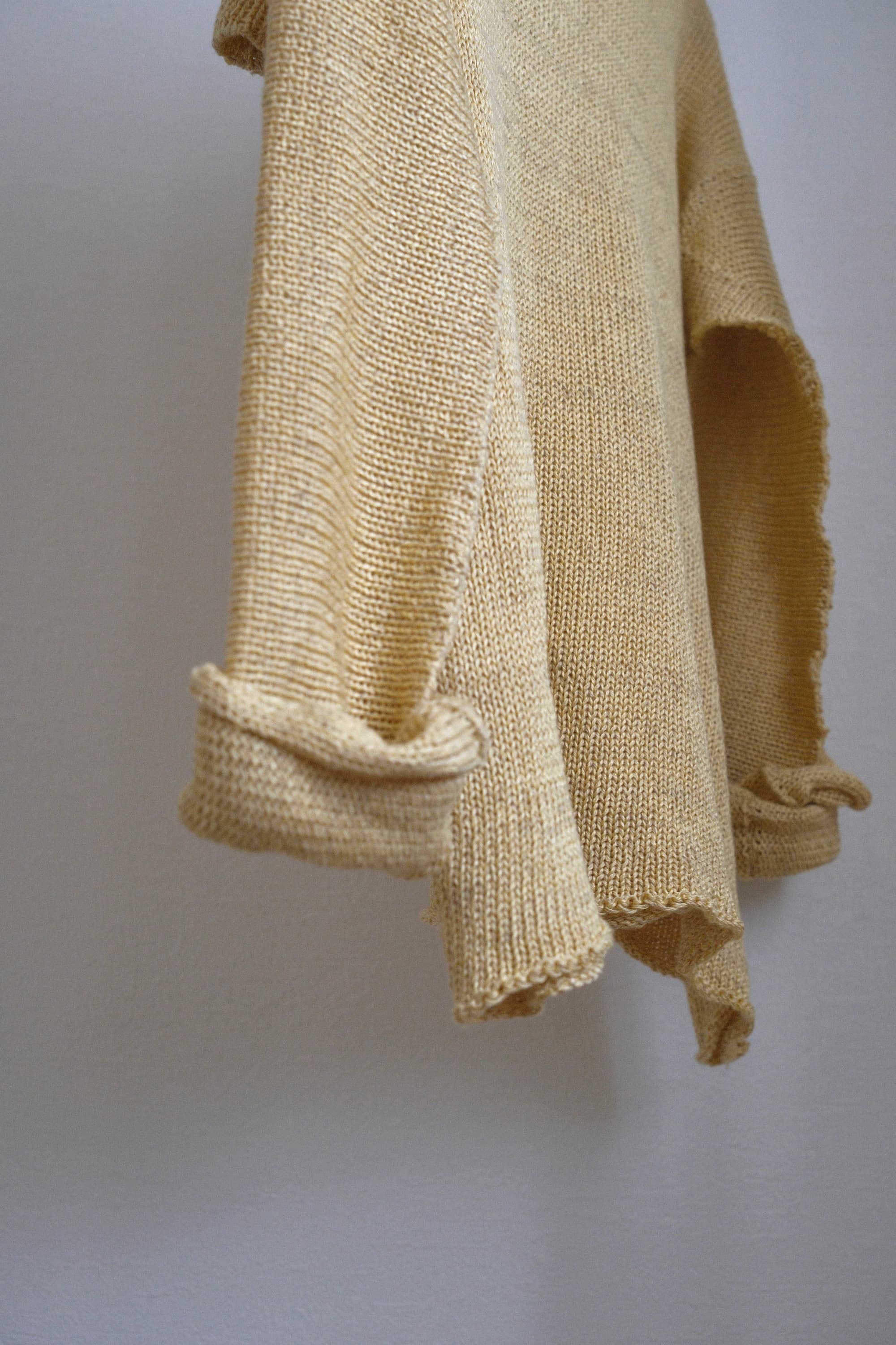 Silk-Cotton-Linen Knitted Long-Sleeve Sweater