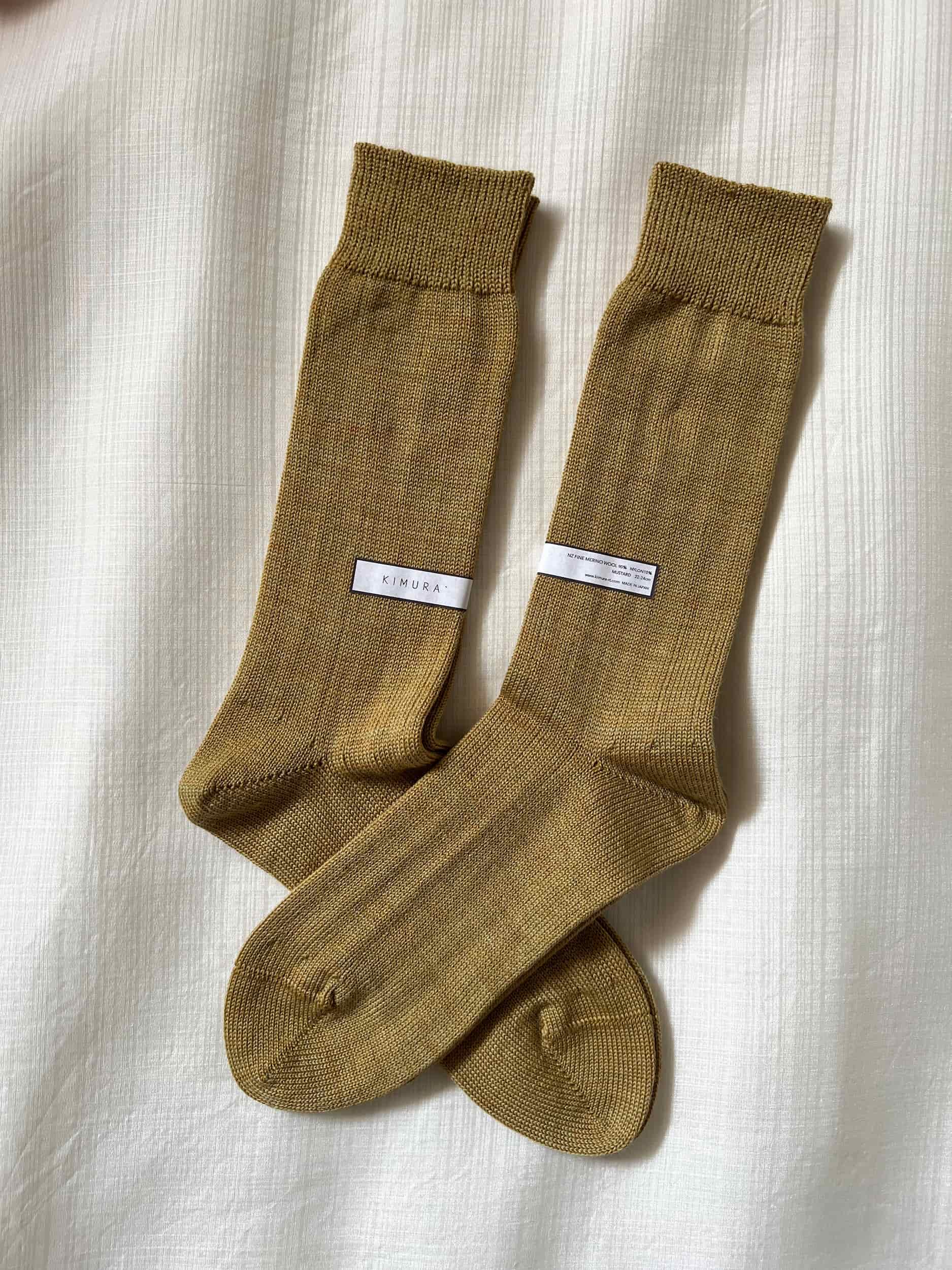 MERINO WOOL RIB SOCKS / 22-24cm