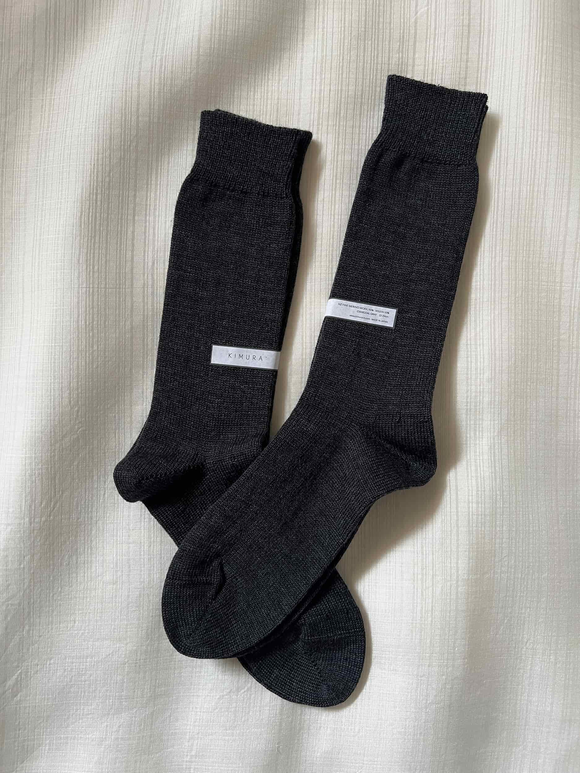 MERINO WOOL RIB SOCKS / 22-24cm