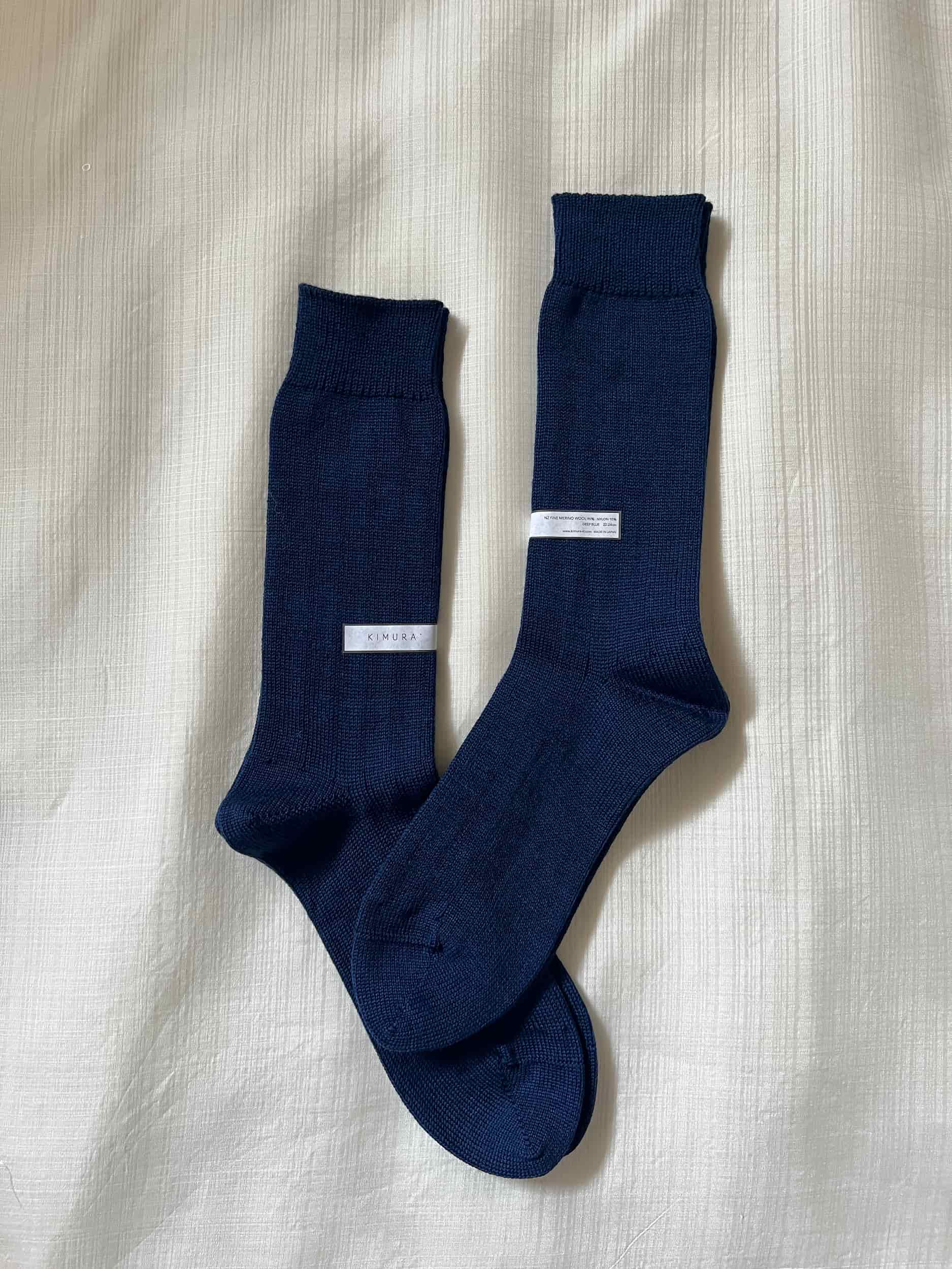 MERINO WOOL RIB SOCKS / 22-24cm